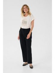 Cream Spodnie w kolorze czarnym rozmiar: 38/L32. Czarne spodnie materiałowe Cream, l, bez wzorów, z materiału, z podwyższonym stanem. Za 134.95 zł.