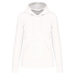 Damska ekologiczna bluza z kapturem Kariban. Białe bluzy KARIBAN, xl, bez wzorów, z bawełny, z kapturem. Za 232.50 zł.