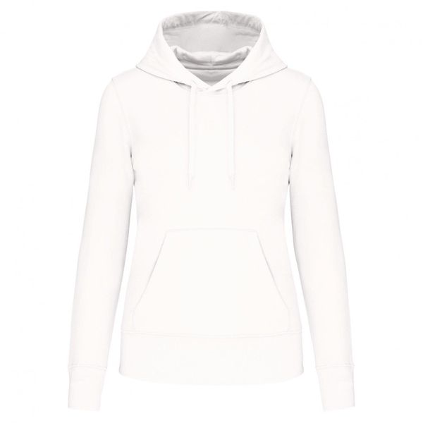 Damska ekologiczna bluza z kapturem Kariban. Białe bluzy KARIBAN, xl, bez wzorów, z bawełny, z kapturem. Za 177.00 zł.