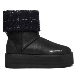 Śniegowce KARL LAGERFELD. Czarne trapery i śniegowce KARL LAGERFELD. Za 979.99 zł.