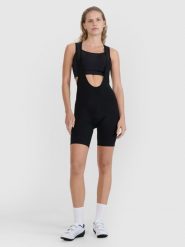 4F Legginsy krótkie rowerowe z żelową wkładką i szelkami damskie - czarne XL. Czarne legginsy 4f, l, bez wzorów, z dzianiny, długie. W wyprzedaży za 229.99 zł.