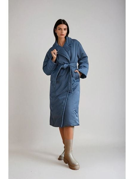 Monki Płaszcz przejściowy w kolorze granatowym rozmiar: L. Niebieskie płaszcze Monki, l, bez wzorów, z tkaniny, bez kaptura. Za 108.49 zł.