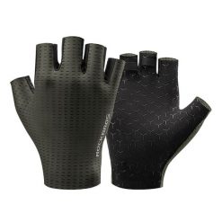 Rękawiczki rowerowe Rockbros oddychające, krótkie palce. Zielone rękawiczki ROCKBROS, bez wzorów, z materiału, sportowe. Za 59.99 zł.