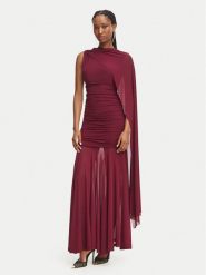 Bardot Sukienka wieczorowa Alverie 60452DB Bordowy Regular Fit. Czerwone sukienki Bardot, bez wzorów, z syntetyku, wizytowe, bez kołnierzyka, bez ramiączek. Za 639.99 zł.