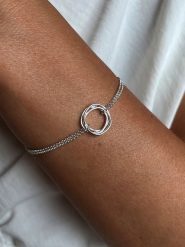 Eclat d'Argent Srebrna bransoletka z elementem ozdobnym rozmiar: onesize. Szare bransoletki Eclat d'Argent, srebrne. Za 86.99 zł.