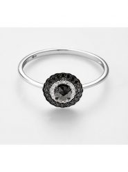 DIAMANTA Złoty pierścionek "Meiga" z diamentami rozmiar: 58. Szare pierścionki DIAMANTA, z diamentem, złote. Za 1,304.99 zł.