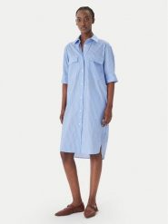 JOOP! Sukienka koszulowa Daliya 30101593 Niebieski Regular Fit. Niebieskie sukienki Joop!, bez wzorów, z bawełny, bez kołnierzyka, bez ramiączek, koszulowe. Za 999.99 zł.