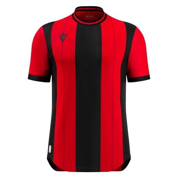 Koszulka Macron Propus Eco. Czerwone bluzki Macron, bez wzorów, z materiału, sportowe, bez kołnierzyka, bez ramiączek. Za 239.00 zł.