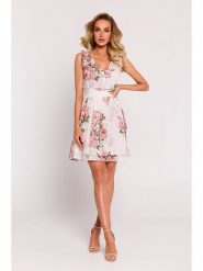 Made of emotion Sukienka w kolorze białym rozmiar: M. Białe sukienki Made Of Emotion, m, bez wzorów, bez kołnierzyka, bez ramiączek, mini. Za 364.95 zł.