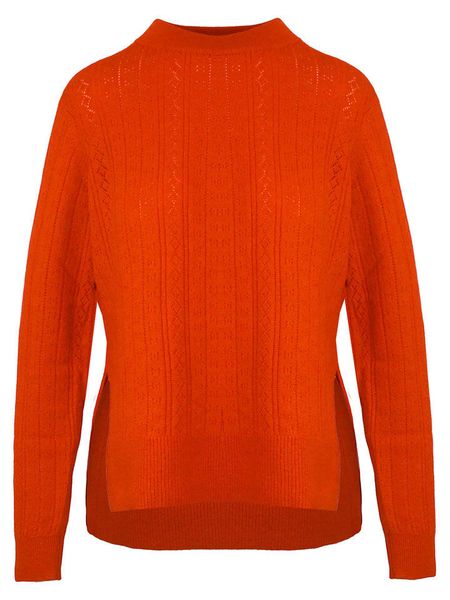 Malo Optimum Sweter w kolorze ceglanym rozmiar: M. Czerwone swetry Malo Optimum, m, bez wzorów, z kaszmiru, bez ramiączek. Za 330.38 zł.