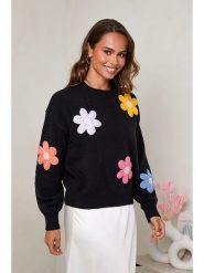 Soft Cashmere Sweter w kolorze czarnym rozmiar: 38/40. Czarne swetry Soft Cashmere, bez wzorów, bez ramiączek. Za 110.04 zł.