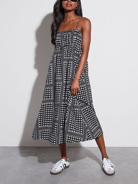 LA Angels Sukienka w kolorze czarno-białym rozmiar: M. Czarne sukienki LA Angels, na imprezę, m, bez wzorów, bez kołnierzyka, bez ramiączek, maxi. Za 105.14 zł.