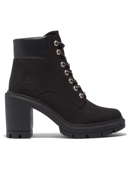 Timberland Trzewiki Allington Heights 6In TB0A5Y6C0151 Czarny. Czarne botki Timberland, bez wzorów, z nubiku, bez obcasa, na słupku, bez zapięcia. Za 679.99 zł.
