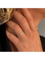 OR Carats Złoty pierścionek z diamentem i kamieniem szlachetnym rozmiar: 54. Szare pierścionki OR Carats, z diamentem, złote. Za 869.99 zł.