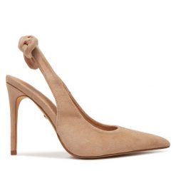 Sandały DeeZee. Brązowe sandały DeeZee, bez wzorów, bez obcasa, na szpilce, bez zapięcia. Za 159.99 zł.