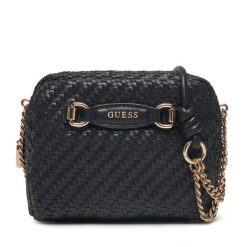 Torebka Guess. Czarne listonoszki Guess, z aplikacjami, bez dodatków. Za 319.99 zł.