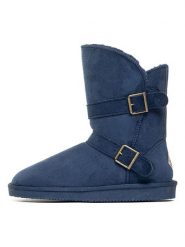 ISLAND BOOT Botki zimowe "Candace" w kolorze granatowym rozmiar: 39. Niebieskie botki Island Boot, na zimę, bez wzorów, z materiału, bez obcasa, bez zapięcia. Za 130.99 zł.