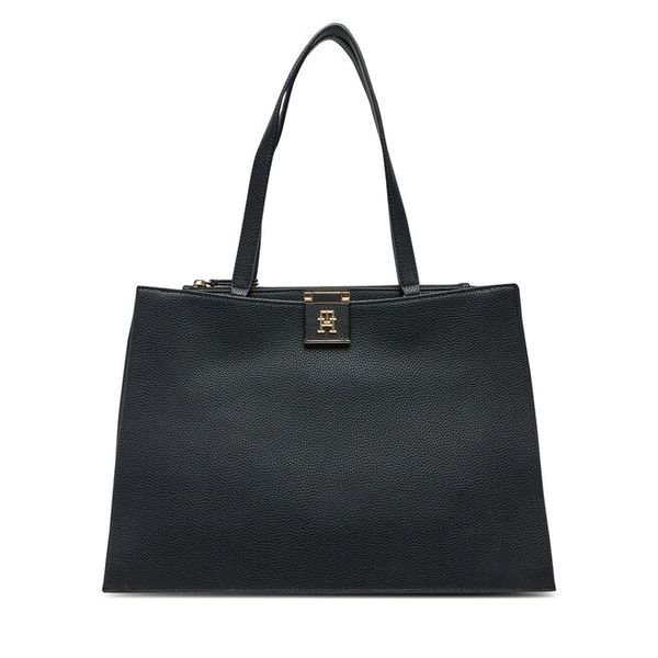 Torebka Tommy Hilfiger. Czarne torebki klasyczne TOMMY HILFIGER, bez wzorów, bez dodatków. Za 399.99 zł.