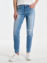 Jeansy damskie z podszytymi dziurami niebieskie Maggie 233. Niebieskie jeansy Big Star, l, bez wzorów. W wyprzedaży za 249.99 zł.