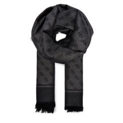 Szal Guess. Czarne szaliki Guess, z aplikacjami. Za 239.99 zł.