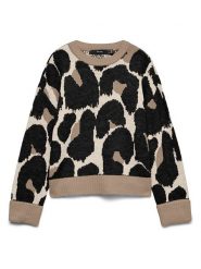 Vero Moda Sweter w kolorze beżowo-czarnym rozmiar: M. Brązowe swetry Vero Moda, m, bez wzorów, bez ramiączek. Za 129.95 zł.