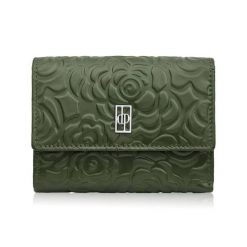 Portfel damski skórzany zielony w orientacji poziomej RFID Paolo Peruzzi AL-15-GB. Zielone portfele PAOLO PERUZZI, z aplikacjami, ze skóry. Za 79.00 zł.