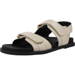 Sandały GEOX D ADELASH Beżowy. Brązowe sandały Geox, bez wzorów, ze skóry, sportowe, bez obcasa, bez zapięcia. Za 435.99 zł.