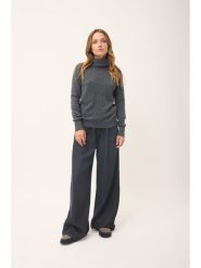 Just Cashmere Kaszmirowy golf w kolorze antracytowym rozmiar: M. Czarne golfy Just Cashmere, m, bez wzorów, z kaszmiru, bez ramiączek. Za 413.99 zł.