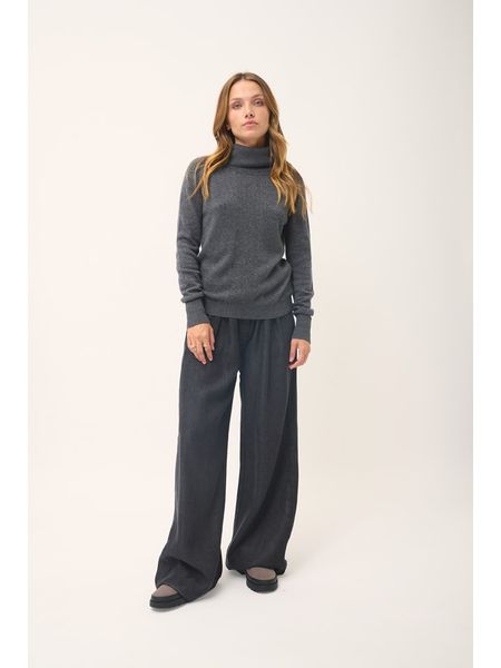 Just Cashmere Kaszmirowy golf w kolorze antracytowym rozmiar: M. Czarne golfy Just Cashmere, m, bez wzorów, z kaszmiru, bez ramiączek. Za 413.99 zł.