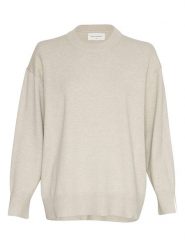 MOSS COPENHAGEN Sweter w kolorze beżowym rozmiar: S/M. Brązowe swetry Moss Copenhagen, m, bez wzorów, bez ramiączek. Za 195.95 zł.