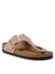 Birkenstock Japonki Gizeh 1027113 Różowy. Czerwone klapki Birkenstock, bez wzorów, z nubiku, bez obcasa. Za 629.99 zł.