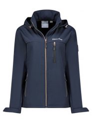 Geographical Norway Kurtka softshellowa "Tounia" w kolorze granatowym rozmiar: S. Niebieskie kurtki sportowe Geographical Norway, s, bez wzorów, bez kaptura, outdoorowe. Za 214.70 zł.