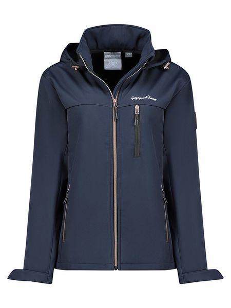 Geographical Norway Kurtka softshellowa "Tounia" w kolorze granatowym rozmiar: S. Niebieskie kurtki sportowe Geographical Norway, s, bez wzorów, bez kaptura, outdoorowe. Za 214.70 zł.