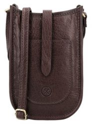 HIDE & STITCHES Skórzana torebka "Jura" w kolorze brązowym na telefon - 12 x 17 x 4 cm rozmiar: onesize. Brązowe torby na ramię HIDE & STITCHES, bez wzorów, z materiału, przez ramię, bez dodatków. Za 130.99 zł.