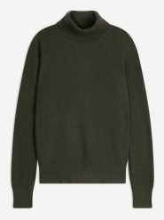 AUTHENTIC CASHMERE Kaszmirowy golf "Roxane" w kolorze khaki rozmiar: S. Brązowe golfy AUTHENTIC CASHMERE, s, bez wzorów, z kaszmiru, bez ramiączek. Za 478.99 zł.