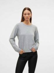 Vero Moda Sweter "Doffy Shine" w kolorze szarym rozmiar: XS. Szare swetry Vero Moda, xs, bez wzorów, ze splotem, bez ramiączek. Za 57.20 zł.