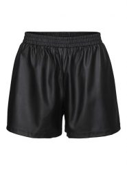 Vero Moda Szorty w kolorze czarnym ze skóry syntetycznej rozmiar: XS. Czarne szorty Vero Moda, bez wzorów, ze skóry, z podwyższonym stanem. Za 48.39 zł.