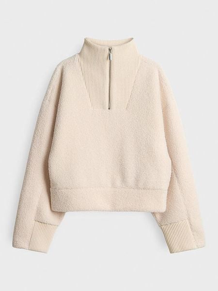 OPUS Bluza "Gick" w kolorze kremowym rozmiar: 42. Brązowe bluzy Opus, bez wzorów, bez kaptura. Za 164.95 zł.