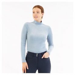 Sweter damski BR Equitation Jeanine. Niebieskie swetry BR, na zimę, bez wzorów, bez ramiączek. Za 241.50 zł.