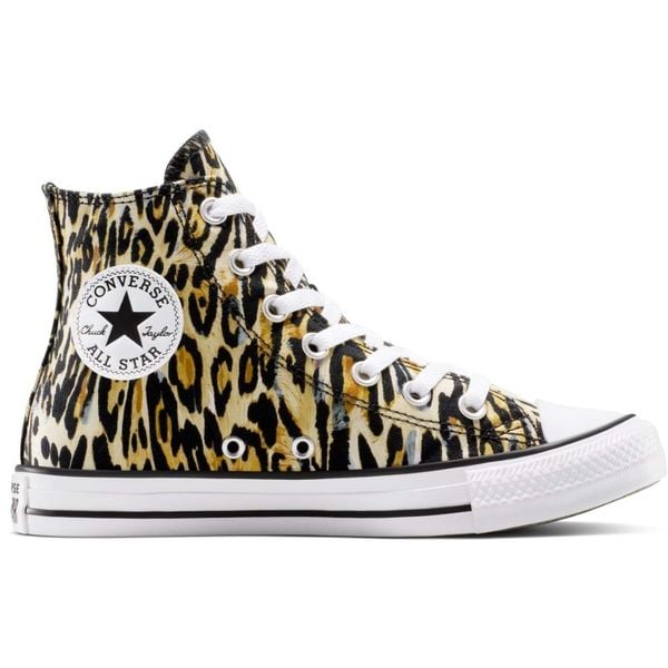 Buty sportowe Converse Chuck Taylor All Star Leopard. Brązowe obuwie sportowe Converse, bez wzorów, bez zapięcia. Za 390.00 zł.