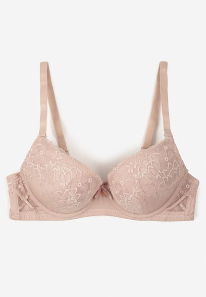 Różowy Biustonosz z Koronką i Kokardką Amirio. Czerwone biustonosze Renee, bez wzorów, z koronki. Za 29.99 zł.