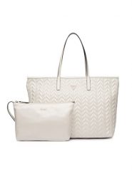 Guess Torebka Cheryl HWTQ97 20240 Kremowy. Białe shopper Guess, z aplikacjami, ze skóry, bez dodatków. Za 719.99 zł.