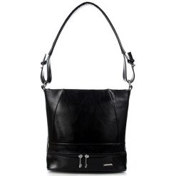 Torebka skórzana na ramię DAN-A T332A czarna. Czarne torby na ramię DAN-A, bez wzorów, ze skóry, eleganckie, na ramię, bez dodatków. Za 259.99 zł.