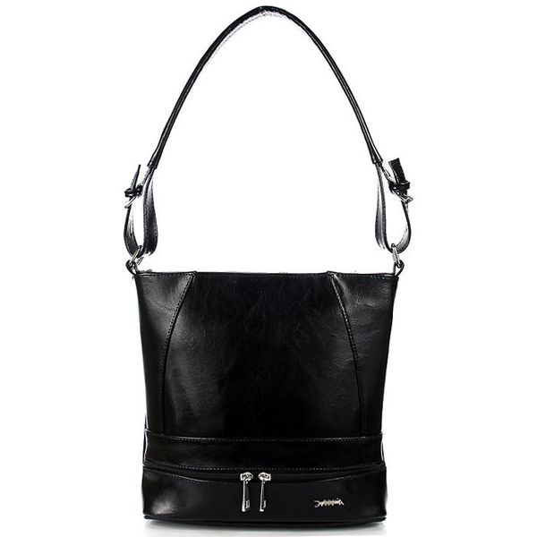 Torebka skórzana na ramię DAN-A T332A czarna. Czarne torby na ramię DAN-A, bez wzorów, ze skóry, eleganckie, na ramię, bez dodatków. Za 259.99 zł.