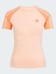 Adidas Koszulka w kolorze pomarańczowym rozmiar: XXS. Pomarańczowe bluzki Adidas, xxs, bez wzorów, z bawełny, bez kołnierzyka, bez ramiączek. Za 65.54 zł.