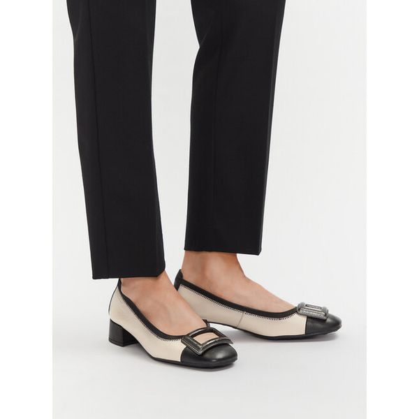 Półbuty Hispanitas. Białe czółenka Hispanitas, bez wzorów, bez obcasa, na obcasie, bez zapięcia. Za 332.99 zł.