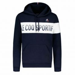 Bluza z kapturem Unisex Le coq sportif BAH Hoody N°1 Granatowy. Czarne bluzy Le Coq Sportif, s, bez wzorów, z materiału, z kapturem. Za 363.40 zł.
