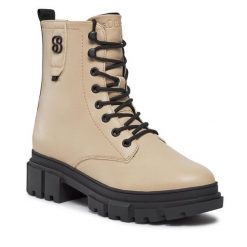 Botki s.Oliver. Brązowe botki S.Oliver, bez wzorów, bez obcasa, na płaskiej podeszwie, bez zapięcia. Za 349.99 zł.