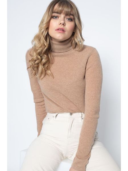 Perfect Cashmere Kaszmirowy golf "Ashley" w kolorze beżowym rozmiar: S. Brązowe golfy Perfect Cashmere, s, bez wzorów, z kaszmiru, bez ramiączek. Za 369.99 zł.