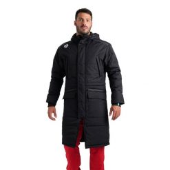 Parka Arena Team Solid. Czarne parki Arena, sportowe, bez kaptura. Za 703.00 zł.